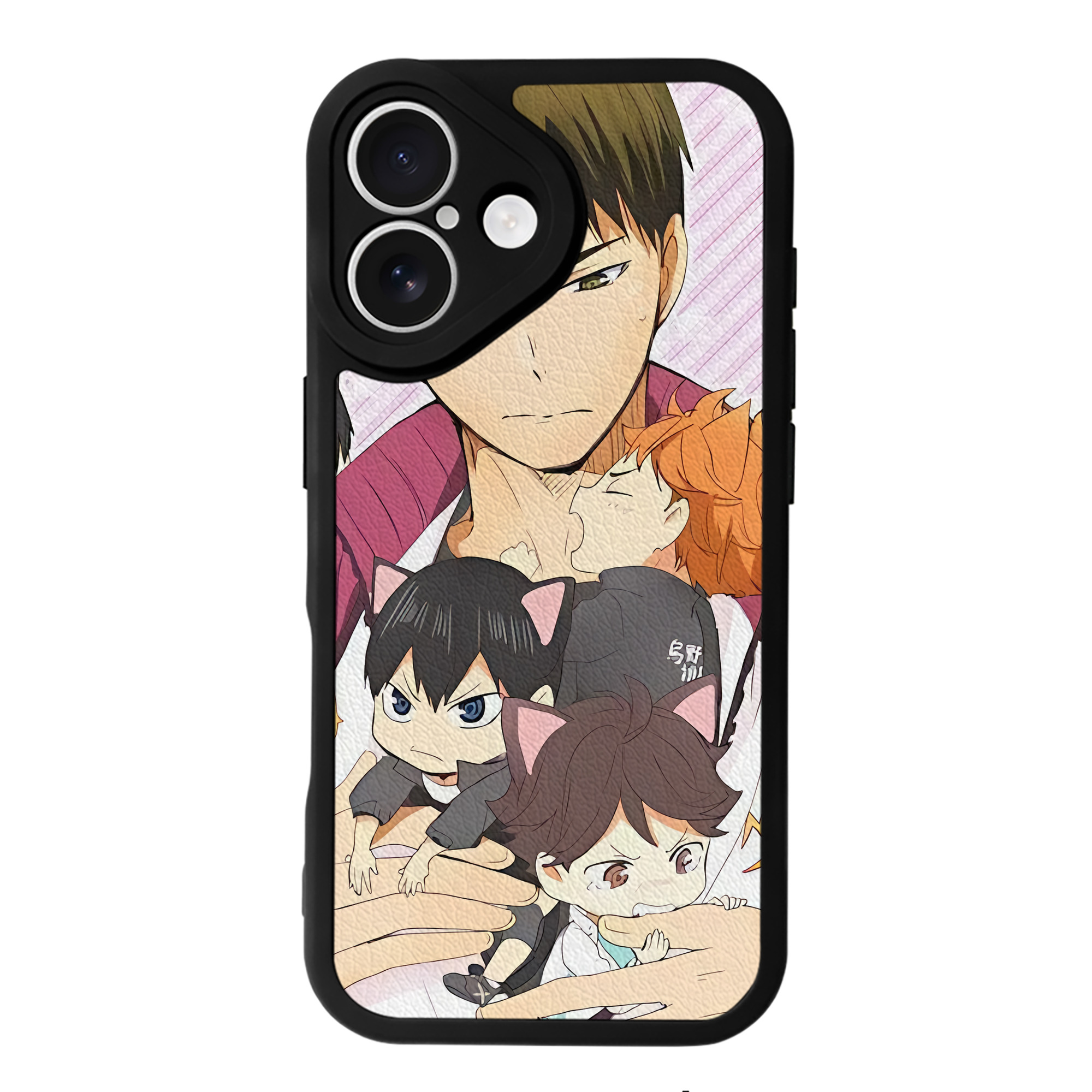 （画像用） ハイキュー!! Haikyu!! 【iPhone 16シリーズ対応】シリコンスマホケース（レザー調） 材質：シリコン